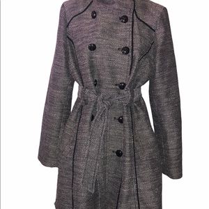 Guess Black Double Breasted Trench Coat